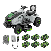 Tracteur à Pelouse T6 42'' (6X Batteries G3 6.0Ah + Chargeur 700W)
